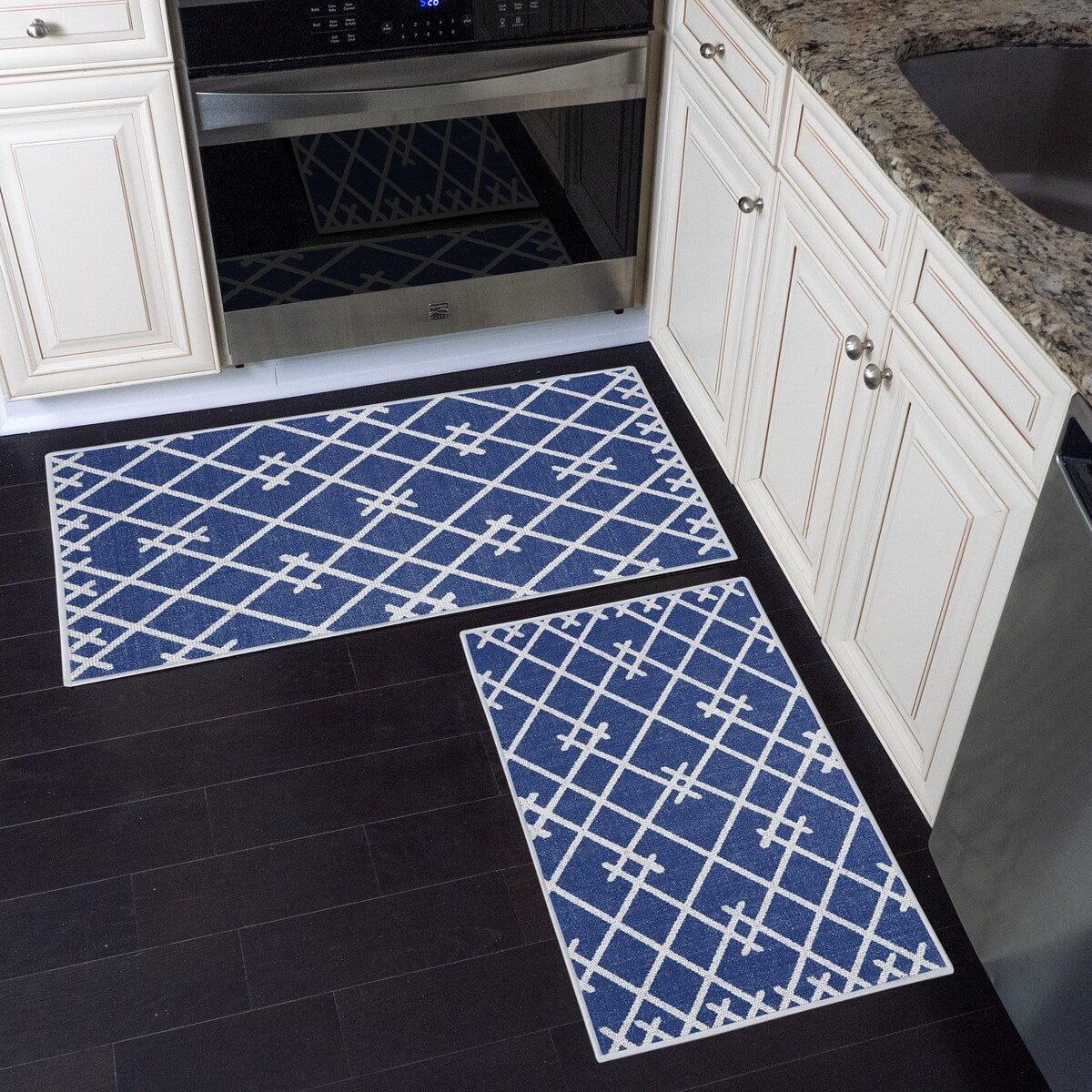 Sussexhome Non Skid Washable Kitchen Runner Rugs Set of 2 - Set of 44 x 24 and 31.5 x 20 Inches