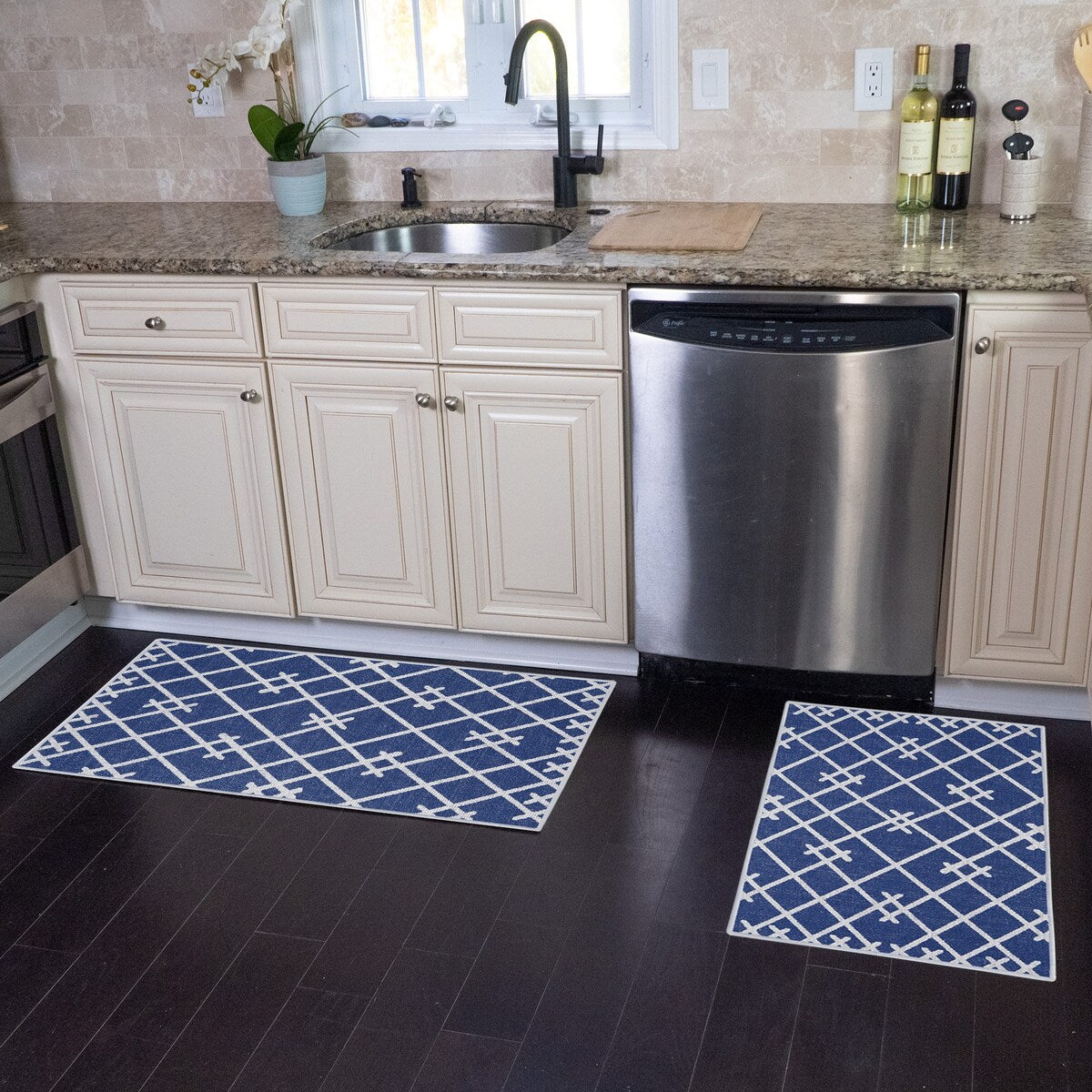 Sussexhome Non Skid Washable Kitchen Runner Rugs Set of 2 - Set of 44 x 24 and 31.5 x 20 Inches