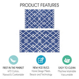 Sussexhome Non Skid Washable Kitchen Runner Rugs Set of 2 - Set of 44 x 24 and 31.5 x 20 Inches