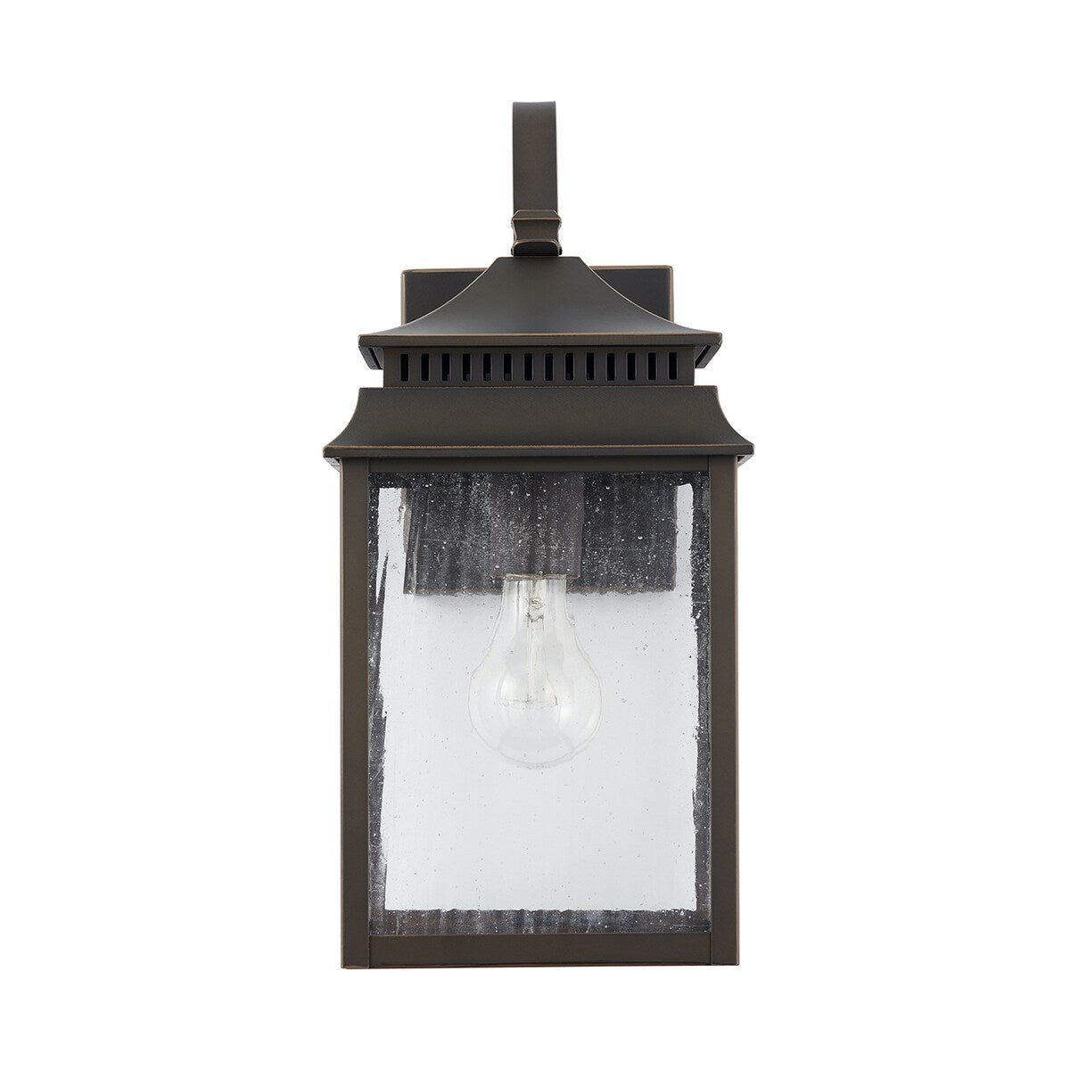 Sutter Creek Oiled Bronze Outdoor Wall Lantern w/ Antiqued Water Glass