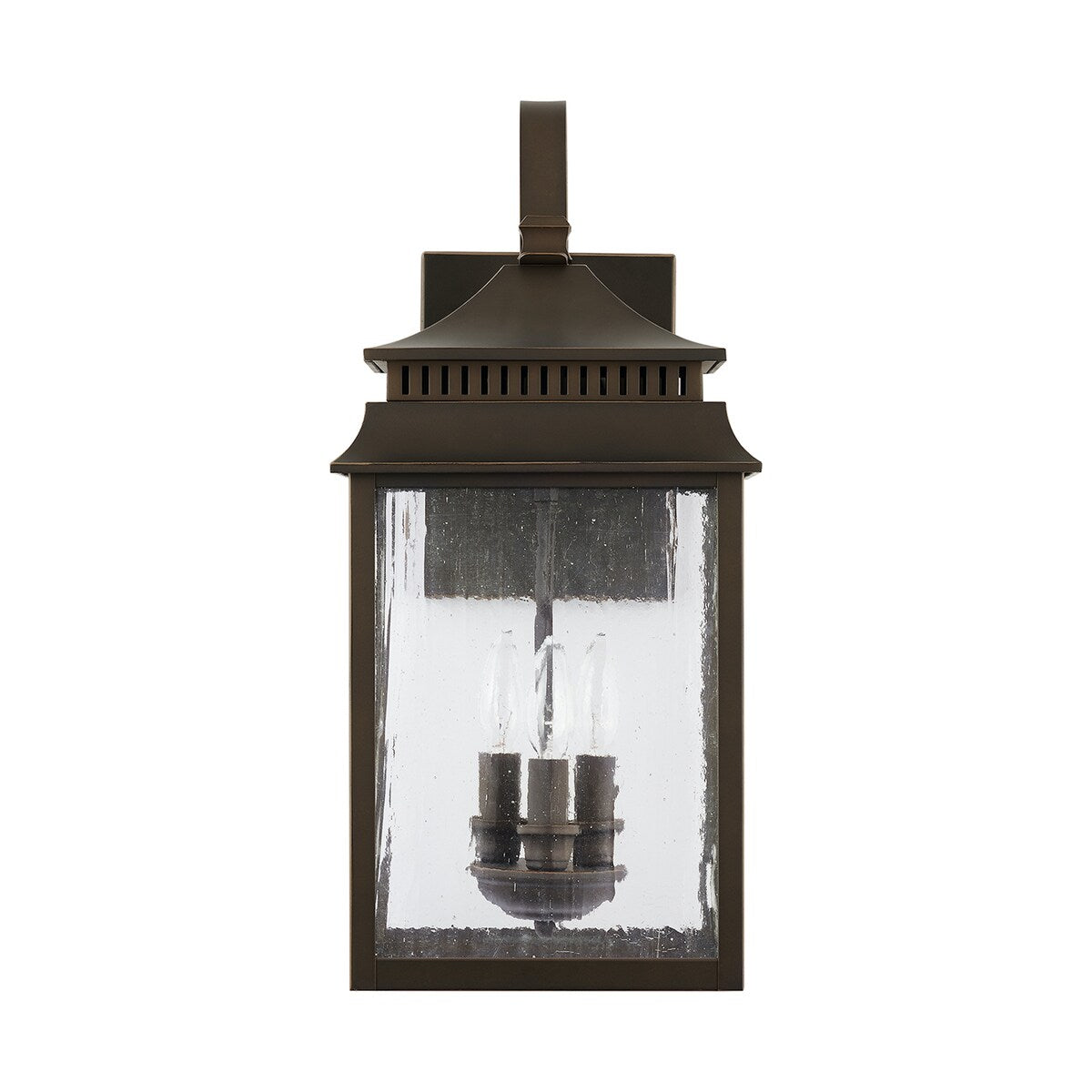 Sutter Creek Oiled Bronze Outdoor Wall Lantern w/ Antiqued Water Glass