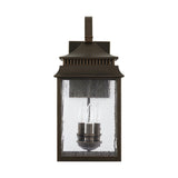 Sutter Creek Oiled Bronze Outdoor Wall Lantern w/ Antiqued Water Glass