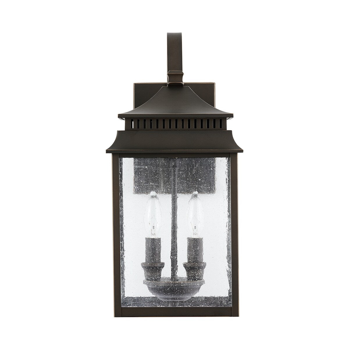 Sutter Creek Oiled Bronze Outdoor Wall Lantern w/ Antiqued Water Glass