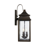 Sutter Creek Oiled Bronze Outdoor Wall Lantern w/ Antiqued Water Glass