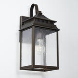 Sutter Creek Oiled Bronze Outdoor Wall Lantern w/ Antiqued Water Glass