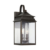 Sutter Creek Oiled Bronze Outdoor Wall Lantern w/ Antiqued Water Glass
