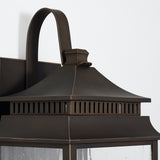 Sutter Creek Oiled Bronze Outdoor Wall Lantern w/ Antiqued Water Glass