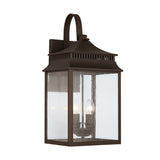Sutter Creek Oiled Bronze Outdoor Wall Lantern w/ Antiqued Water Glass
