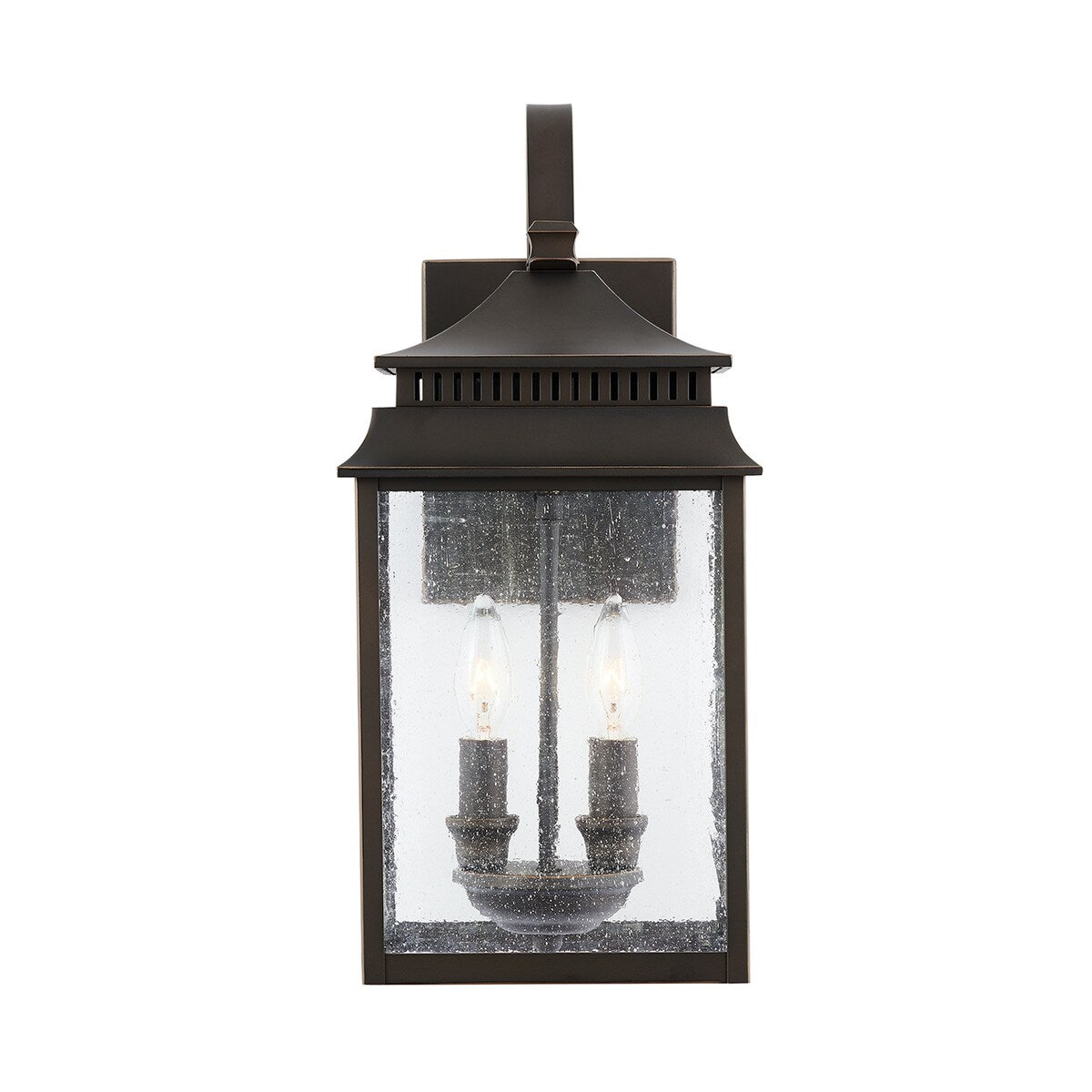 Sutter Creek Oiled Bronze Outdoor Wall Lantern w/ Antiqued Water Glass