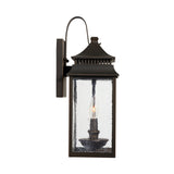 Sutter Creek Oiled Bronze Outdoor Wall Lantern w/ Antiqued Water Glass