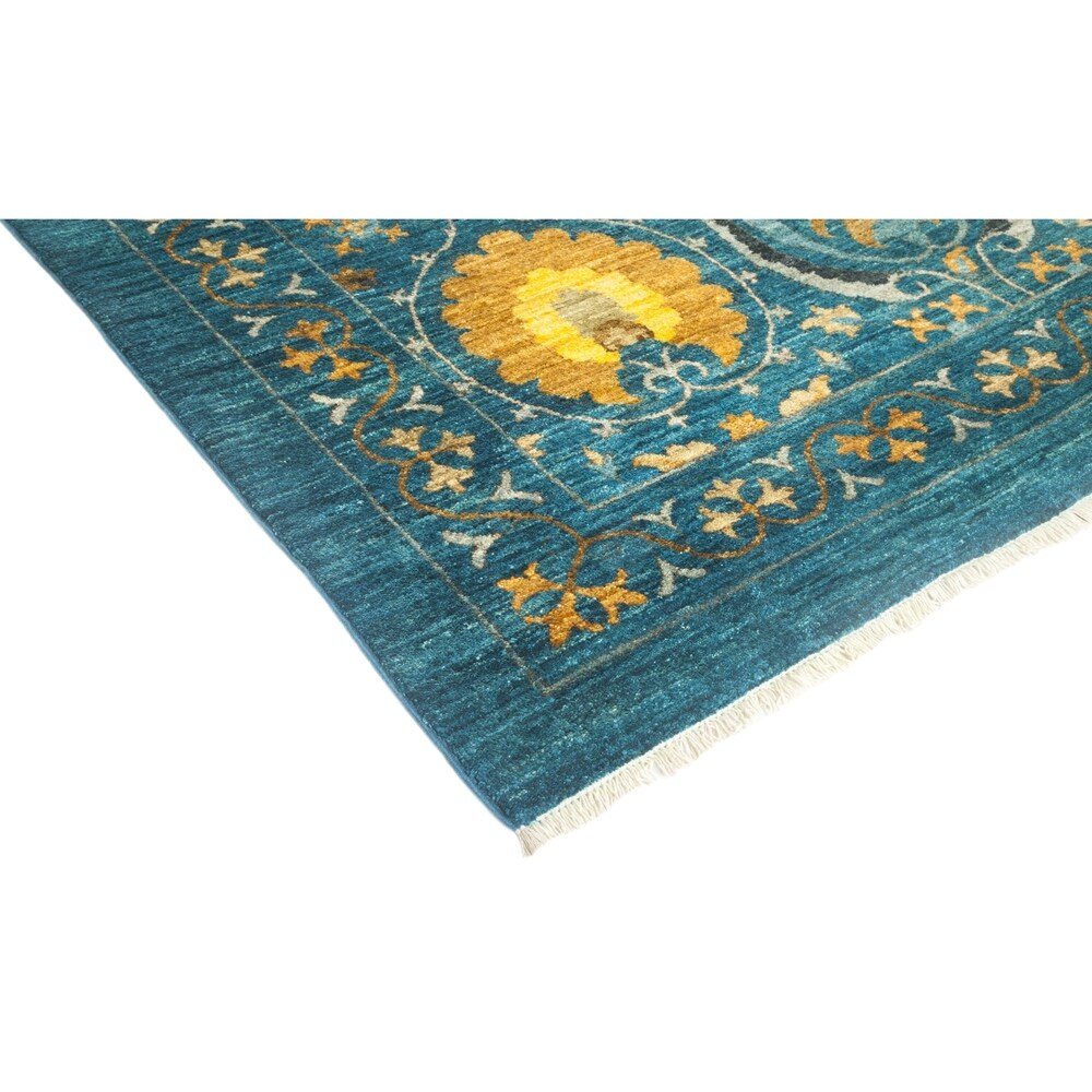 Suzani, Hand Knotted Area Rug - 12' 1" x 15' 0" - 12'1" x 15'/Surplus