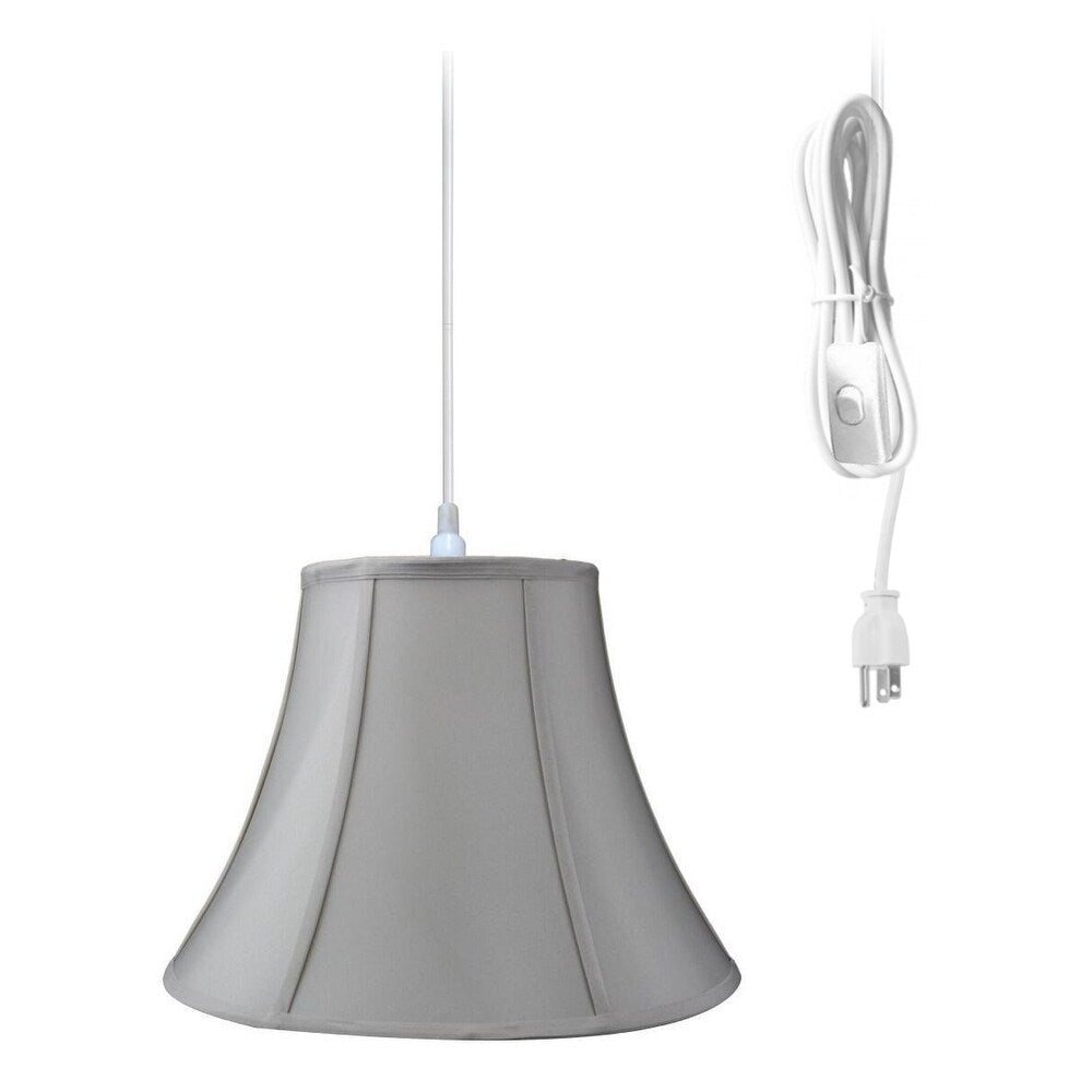 Swag Pendant Plug-In One Light Beige Shade