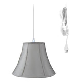 Swag Pendant Plug-In One Light Beige Shade