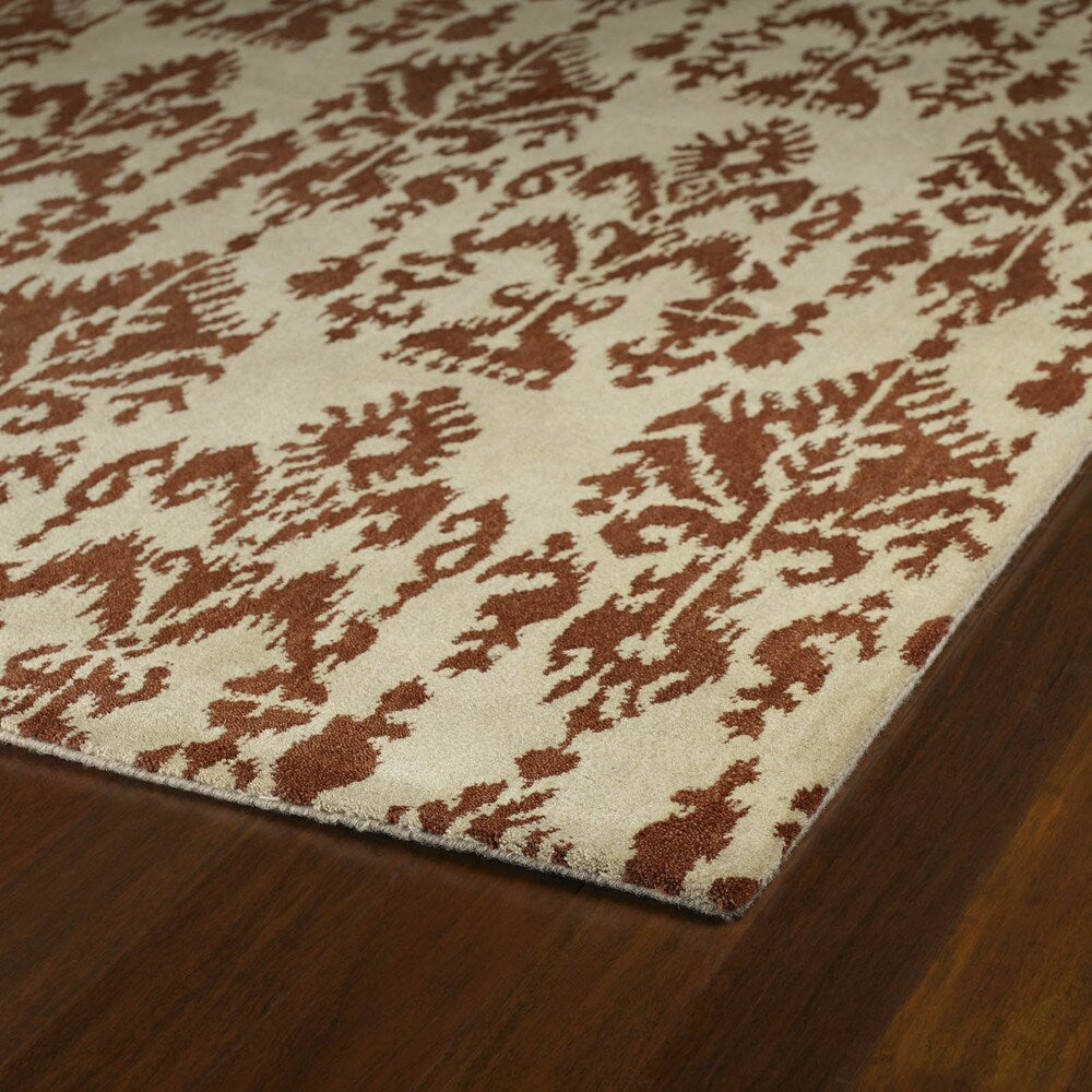 Swanky Terracotta Ikat Wool Rug (7'9 x 7'9 Square) - 7'9" Square
