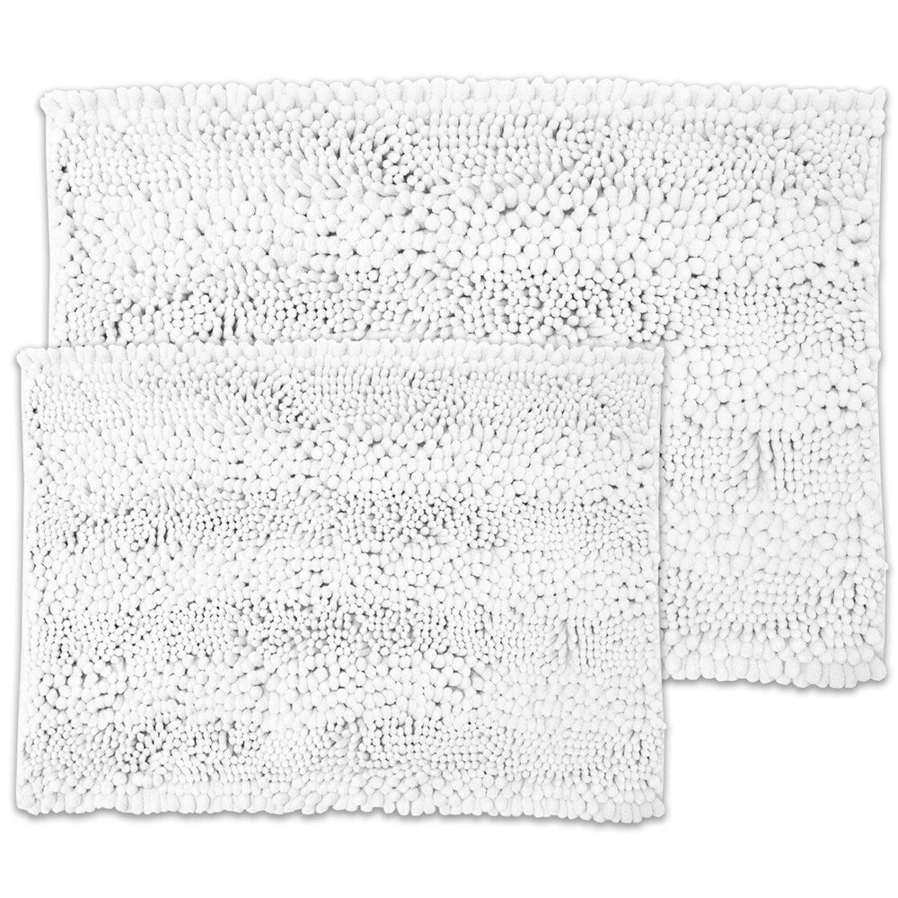 Sweet Home Collection 2 Piece Chenille Bathroom Rug Set (Assorted Colors)