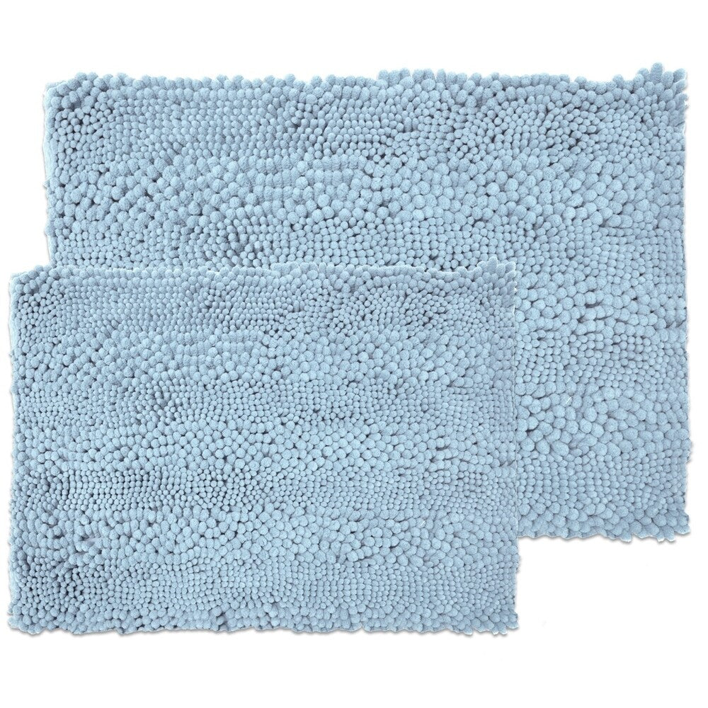 Sweet Home Collection 2 Piece Chenille Bathroom Rug Set (Assorted Colors)
