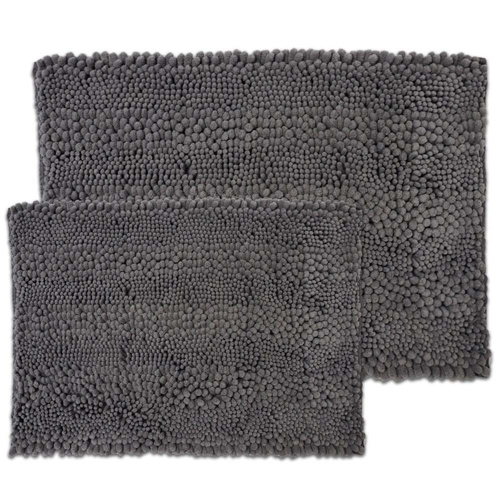 Sweet Home Collection 2 Piece Chenille Bathroom Rug Set (Assorted Colors)