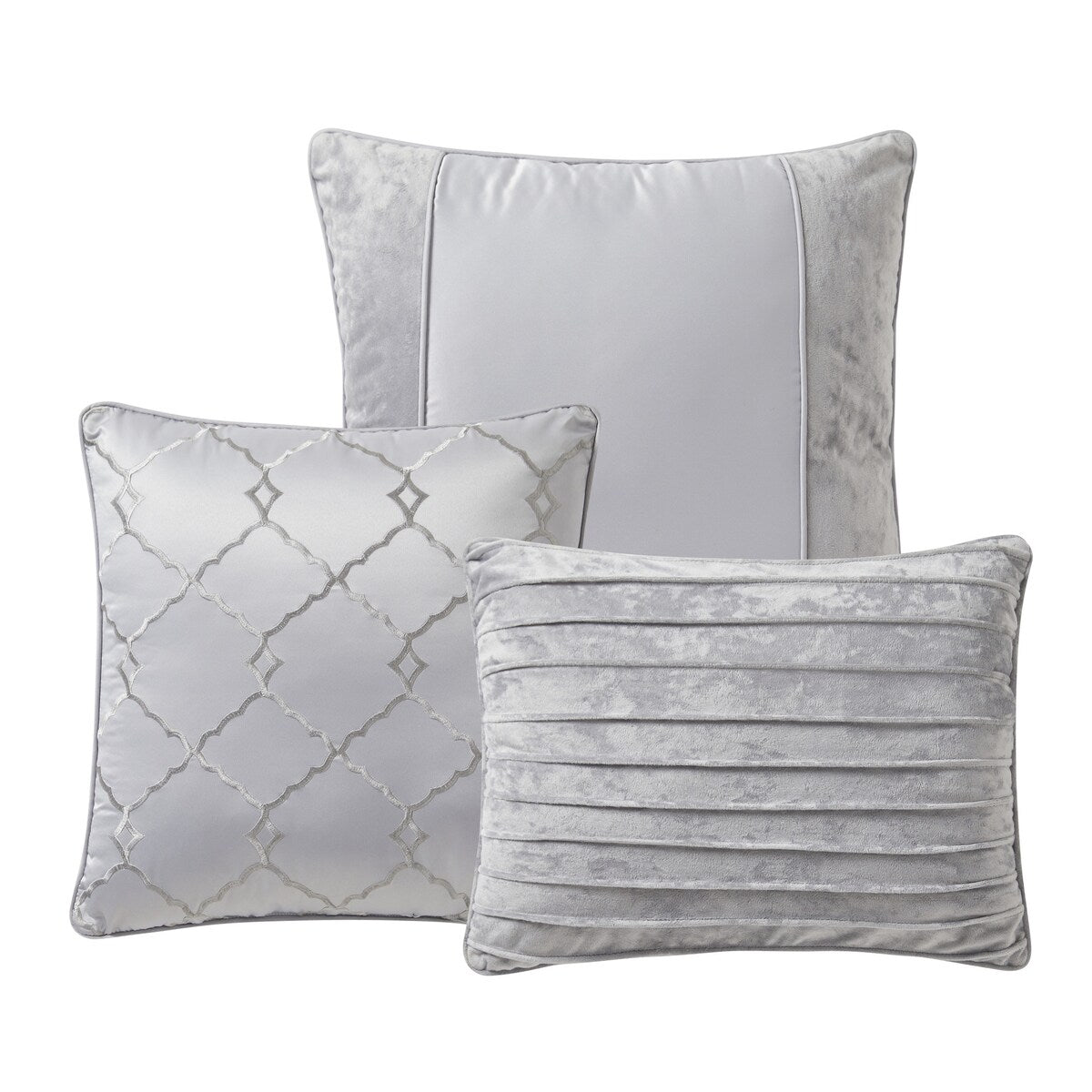 Sweet Home Collection Luna 7 Piece Crushed Velvet Comforter Set