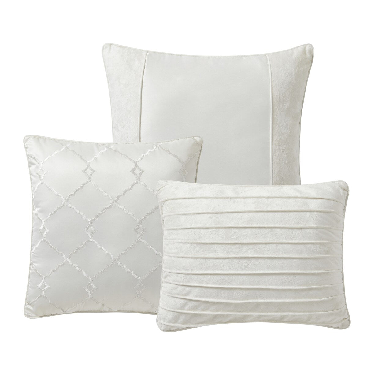 Sweet Home Collection Luna 7 Piece Crushed Velvet Comforter Set