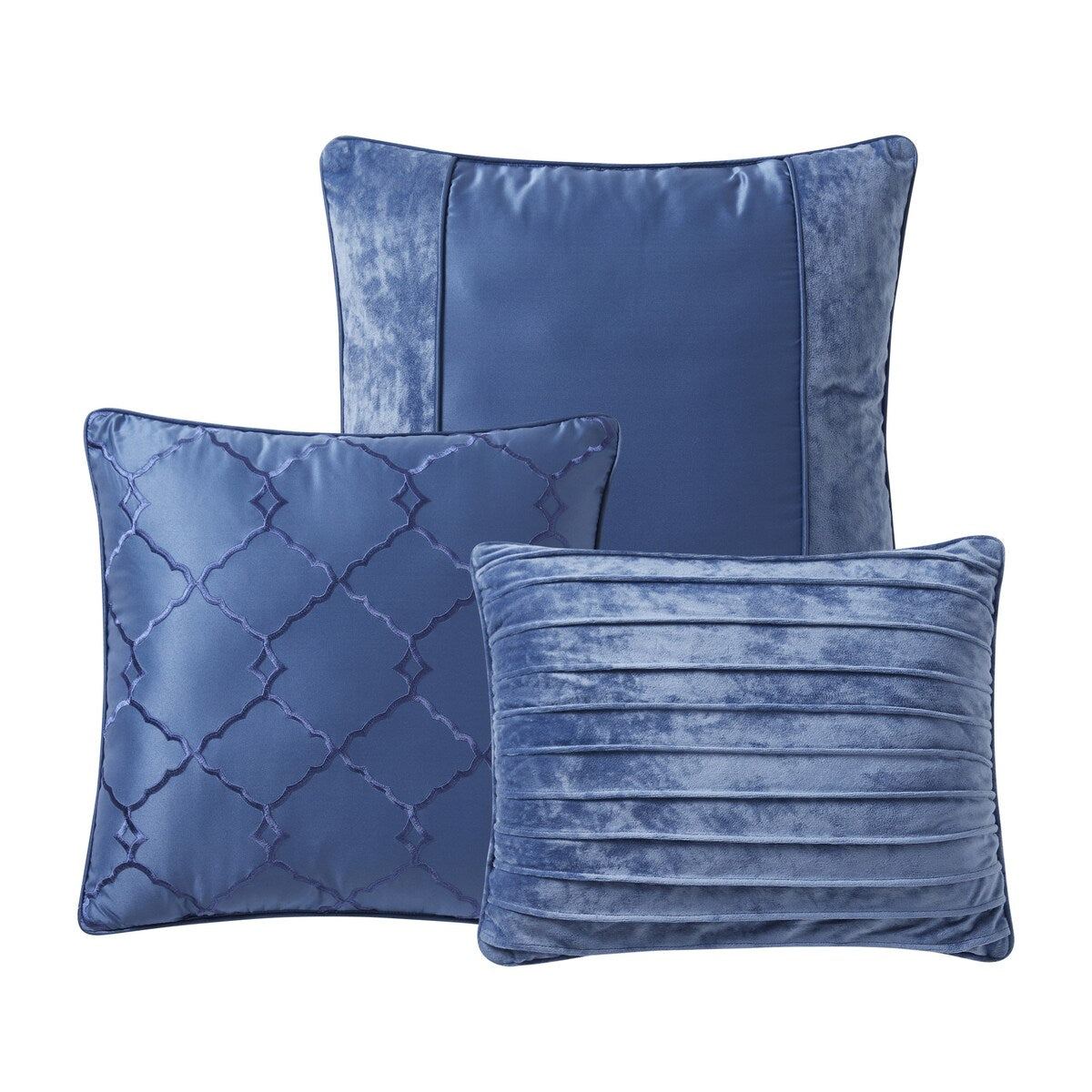 Sweet Home Collection Luna 7 Piece Crushed Velvet Comforter Set