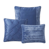 Sweet Home Collection Luna 7 Piece Crushed Velvet Comforter Set