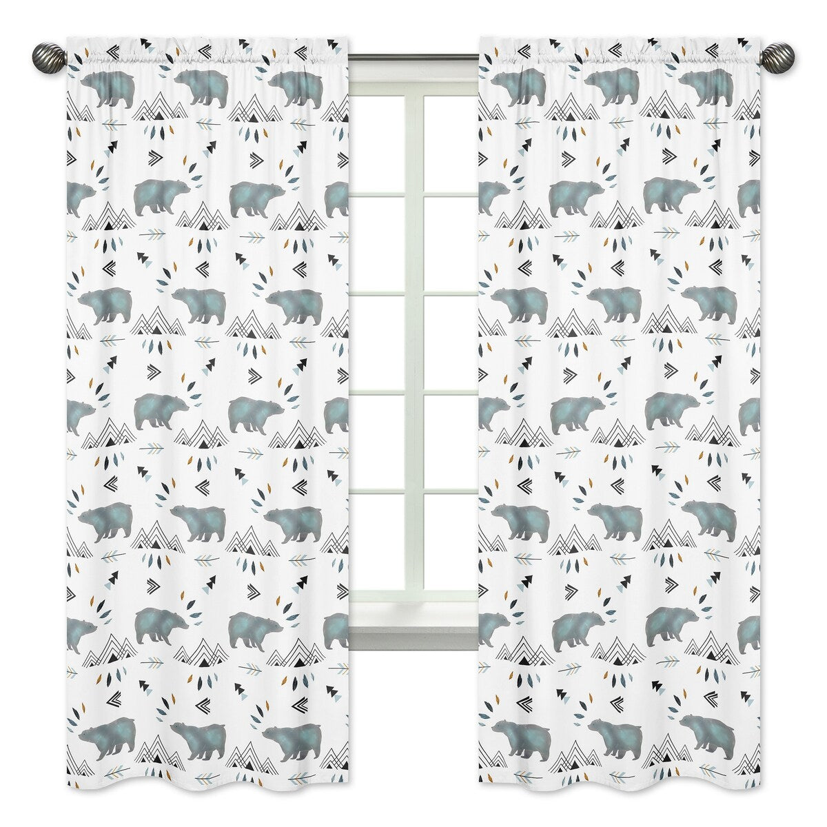 Sweet Jojo Designs 84-inch Window Curtain Panel Pair for the Bear Moun
