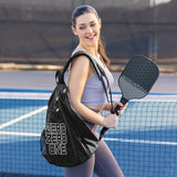 Sweet Jojo Designs Black Pickleball Bag Sling Backpack Crossbody - Sports Pun Funny Quote Sayings Zero Zero One