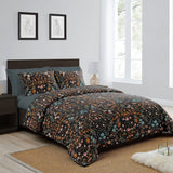 Sweet Jojo Designs Boho Wildflower Vintage Floral Girl Queen Duvet Cover Bedding Set Botanical Garden Flower Bohemian Farmhouse