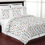 Sweet Jojo Designs Feather Collection 3-piece Full/Queen Comforter Set
