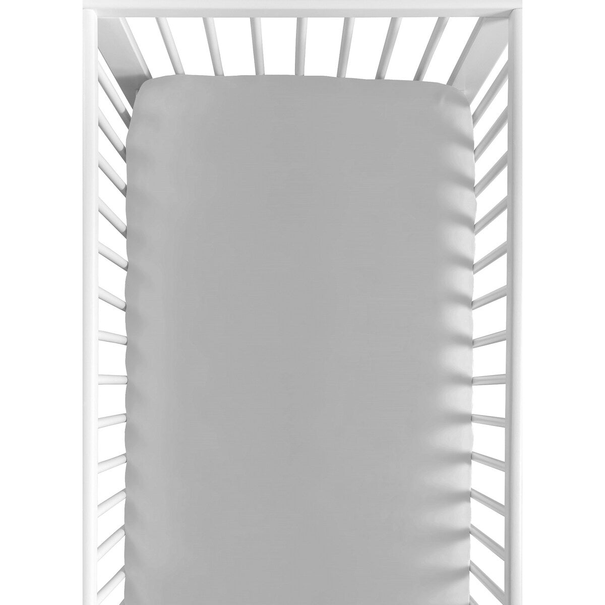 Sweet Jojo Designs Grey Fitted Crib Sheet