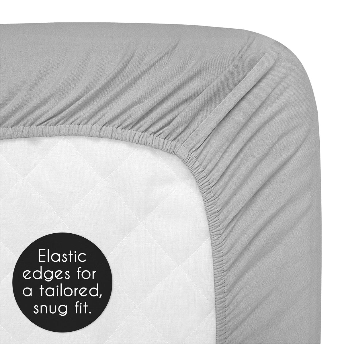 Sweet Jojo Designs Grey Fitted Crib Sheet