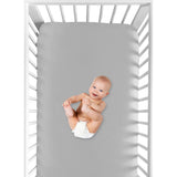 Sweet Jojo Designs Grey Fitted Crib Sheet