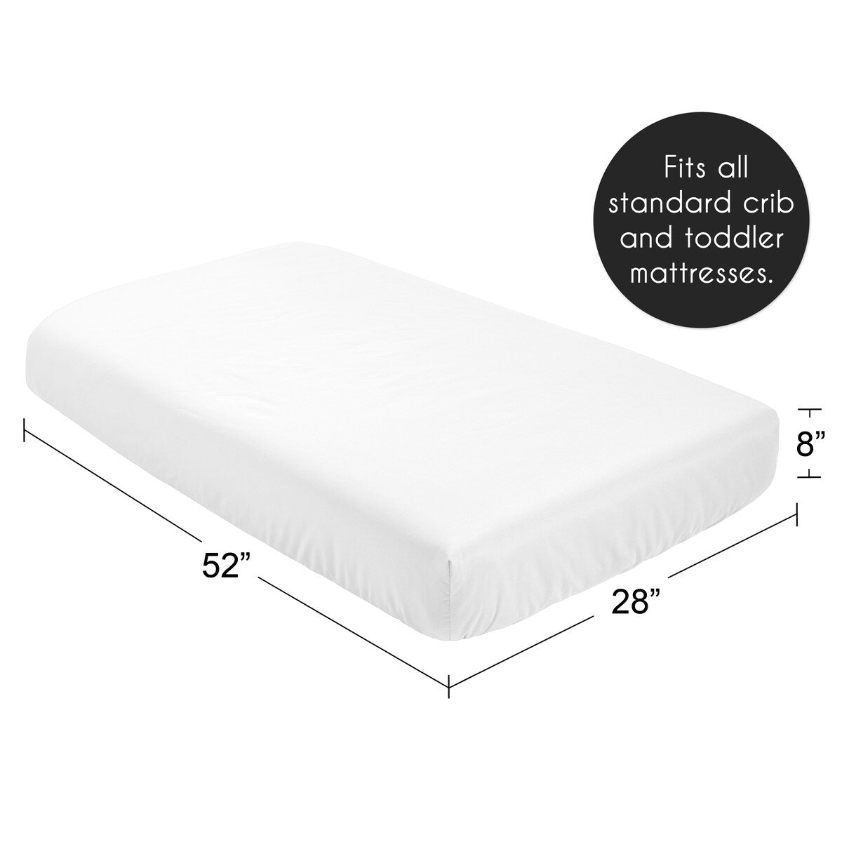 Sweet Jojo Designs Grey Fitted Crib Sheet