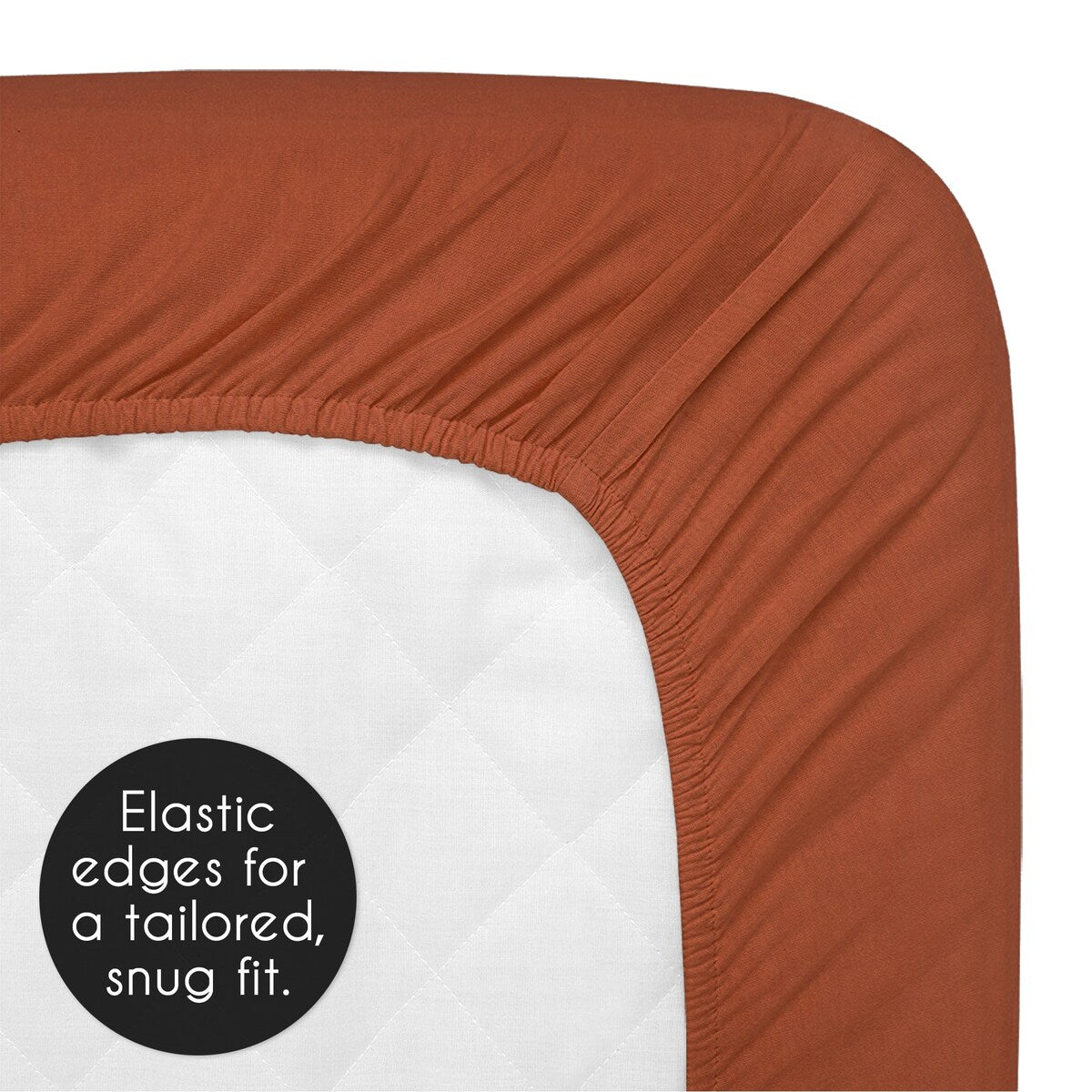 Sweet Jojo Designs Orange Boho Bohemian Girl Fitted Crib Sheet Burnt Rust Farmhouse Shabby Chic Designer Modern Minimalist
