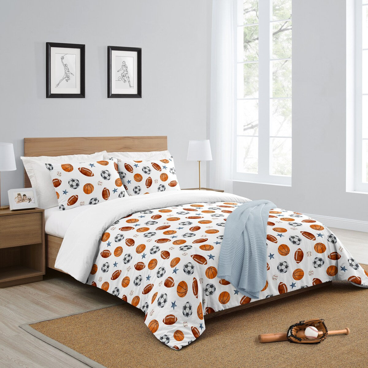 Sweet Jojo Designs Sports Theme Boy 3pc Full Queen Comforter Set Water Overstock