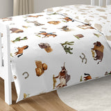 Sweet Jojo Designs Western Cowboy Boy 5-piece Toddler-size Comforter Set Wild West Cow Southern Country South Horse Farm Animal