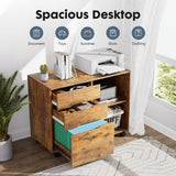 Sweetcrispy Filing Cabinet, 4-Drawer File Cabinet for Home Office, Mobile Lateral Filing Cabinet