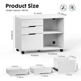 Sweetcrispy Filing Cabinet, 4-Drawer File Cabinet for Home Office, Mobile Lateral Filing Cabinet