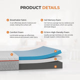 Sweetnight 10-inch Medium Firm Gel Memory Foam Mattress