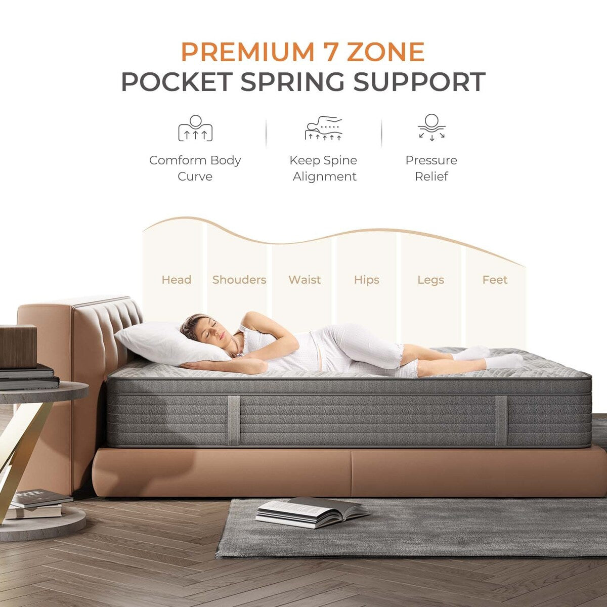Sweetnight 14'' Gel Memory Foam Hybrid Mattress