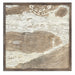 Swept Away Shadow Box I - Abstract Woven Rice Paper Wall Art - Brown Frame