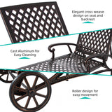 Swimming pool recliner, cast aluminum recliner with wheels