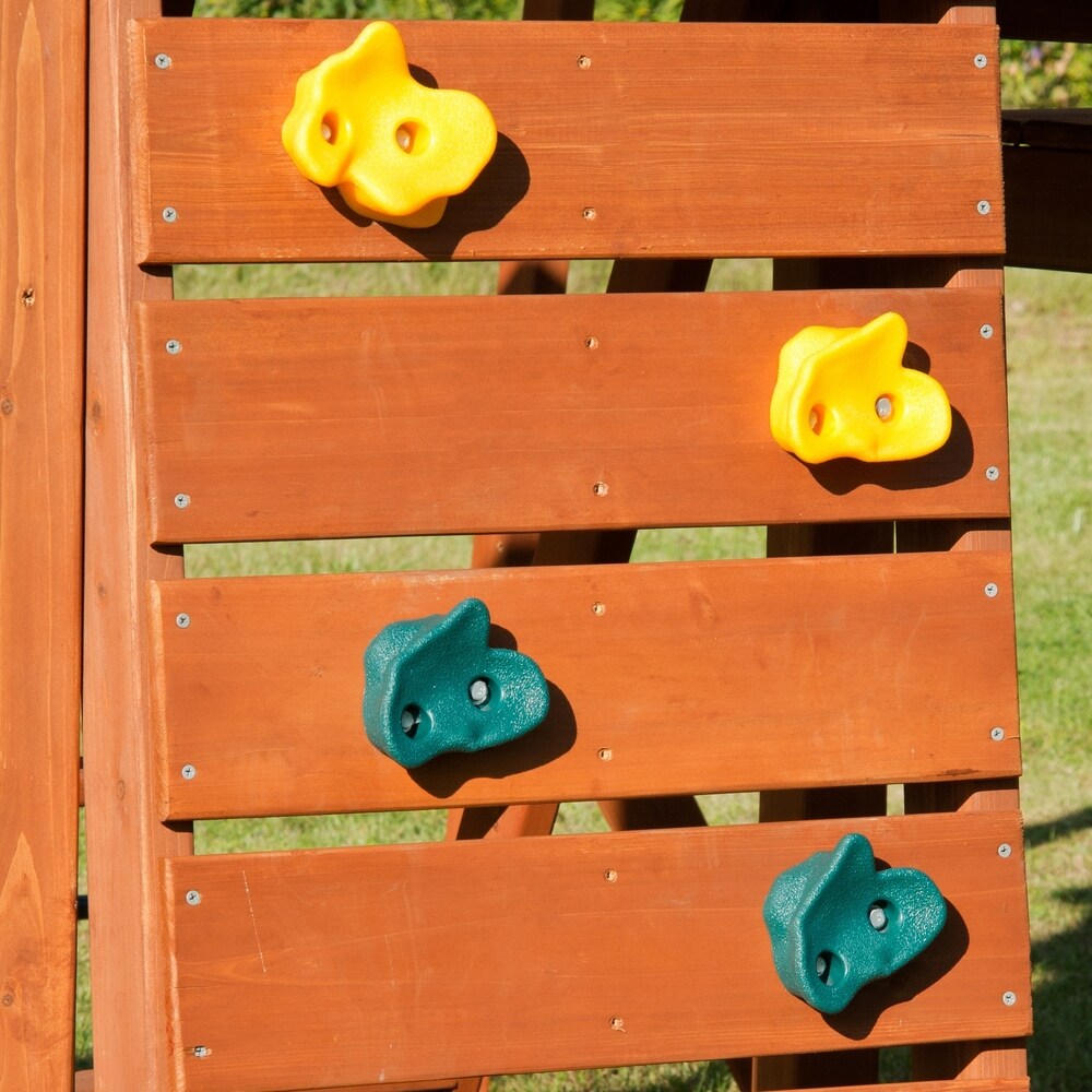 Swing-N-Slide Climbing Rocks - Green and Yellow (12-Pack) - 12 Pack