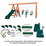 Swing-N-Slide Pioneer Deluxe DIY Play Set Hardware Kit with 2-Piece Summit Slide (Lumber not Included) - 192L x 168W x 96H