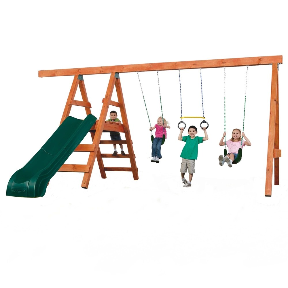 Swing-N-Slide Pioneer Deluxe DIY Play Set Hardware Kit with 2-Piece Summit Slide (Lumber not Included) - 192L x 168W x 96H