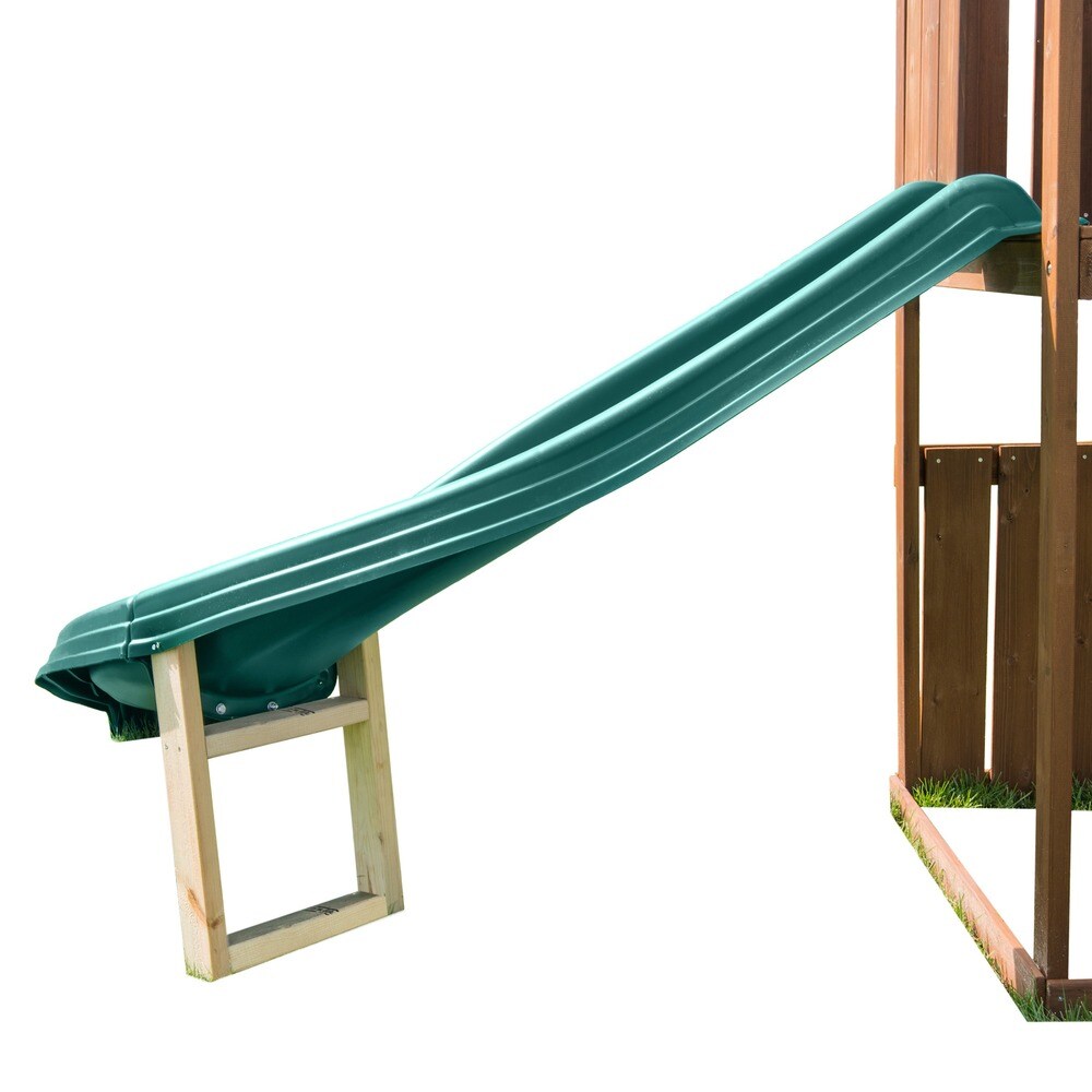 Swing-N-Slide Side Winder Slide - Green - Mounts to 48" to 60" Platforms - 78" L x 63" W x 7.25" H
