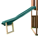 Swing-N-Slide Side Winder Slide - Green - Mounts to 48" to 60" Platforms - 78" L x 63" W x 7.25" H