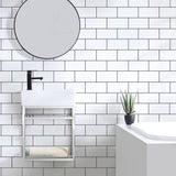 Swiss Madison Pierre 19.5" Single, Metal Frame, Open Shelf, Bathroom Vanity