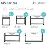 Swiss Madison Pierre 19.5" Single, Metal Frame, Open Shelf, Bathroom Vanity