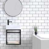 Swiss Madison Pierre 19.5" Single, Metal Frame, Open Shelf, Bathroom Vanity